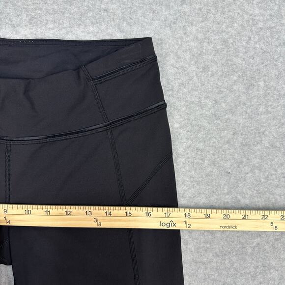 Lululemon Pace Queen Tight WMNS 8 Black Stretchy Ruched Ankle Hem Athletica Yoga - Picture 11 of 14